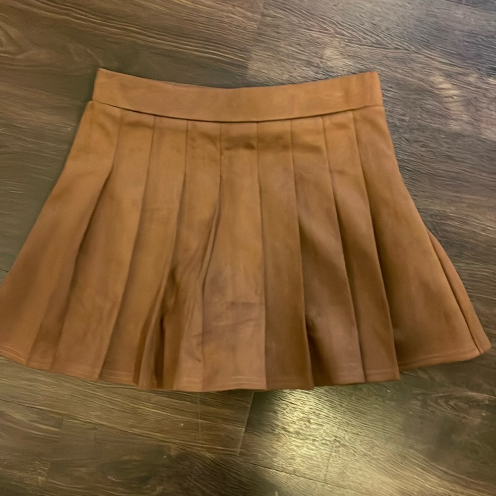 Tan schoolgirl miniskirt / skort